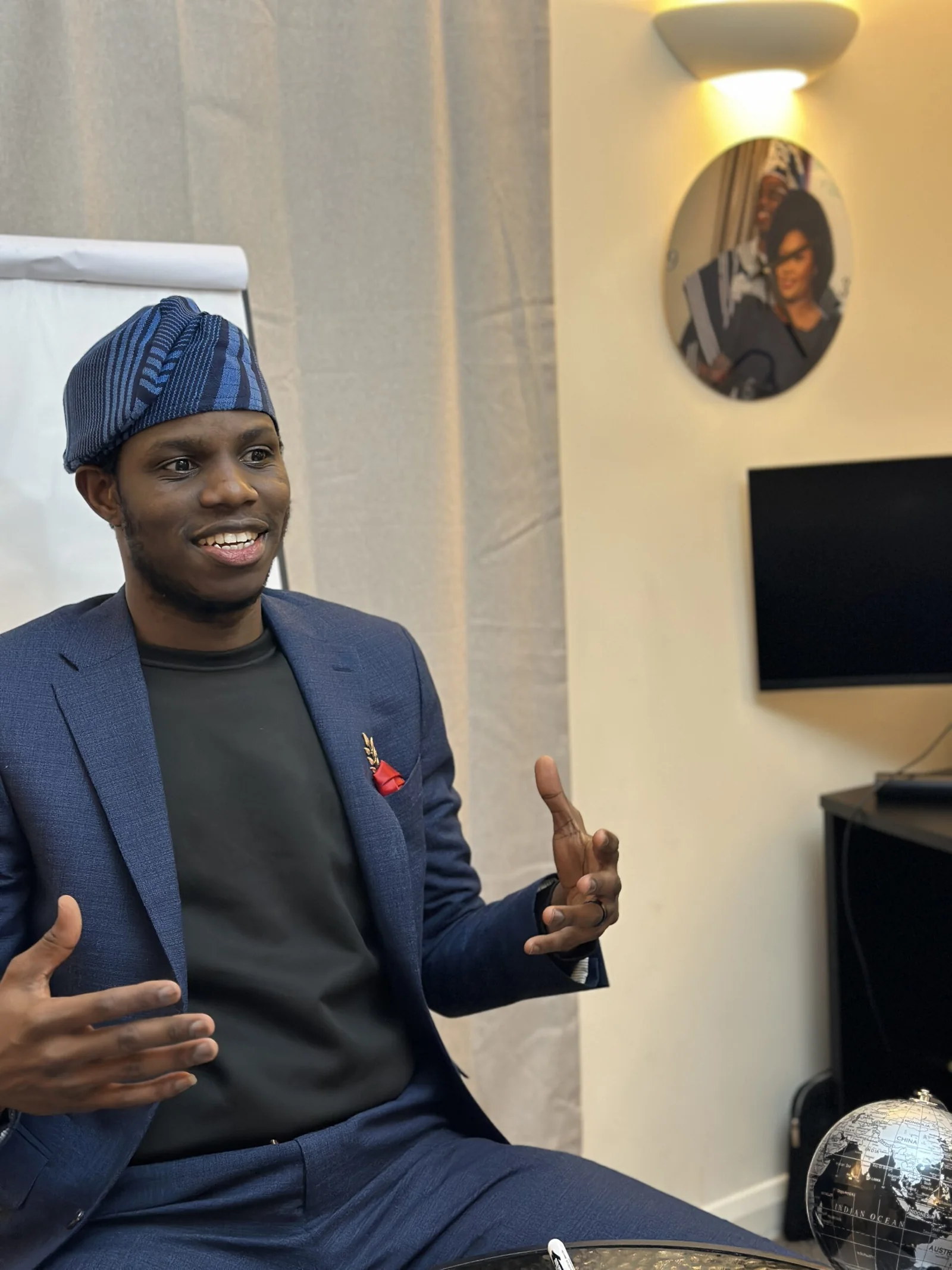 Michael Olanipekun leading a Build in Britain business session